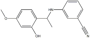 3-{[1-(2-hydroxy-4-methoxyphenyl)ethyl]amino}benzonitrile 结构式
