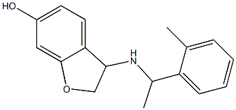 3-{[1-(2-methylphenyl)ethyl]amino}-2,3-dihydro-1-benzofuran-6-ol 结构式