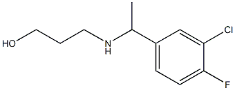 3-{[1-(3-chloro-4-fluorophenyl)ethyl]amino}propan-1-ol 结构式