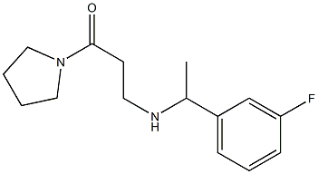 3-{[1-(3-fluorophenyl)ethyl]amino}-1-(pyrrolidin-1-yl)propan-1-one 结构式