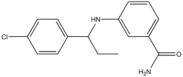 3-{[1-(4-chlorophenyl)propyl]amino}benzamide 结构式