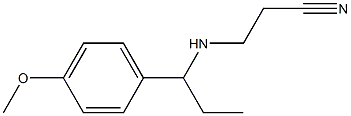 3-{[1-(4-methoxyphenyl)propyl]amino}propanenitrile 结构式