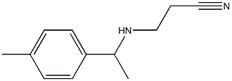 3-{[1-(4-methylphenyl)ethyl]amino}propanenitrile 结构式