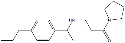 3-{[1-(4-propylphenyl)ethyl]amino}-1-(pyrrolidin-1-yl)propan-1-one 结构式