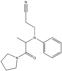 3-{[1-oxo-1-(pyrrolidin-1-yl)propan-2-yl](phenyl)amino}propanenitrile 结构式