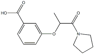 3-{[1-oxo-1-(pyrrolidin-1-yl)propan-2-yl]oxy}benzoic acid 结构式