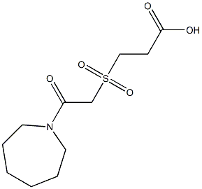 3-{[2-(azepan-1-yl)-2-oxoethane]sulfonyl}propanoic acid 结构式