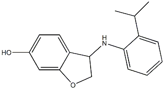 3-{[2-(propan-2-yl)phenyl]amino}-2,3-dihydro-1-benzofuran-6-ol 结构式