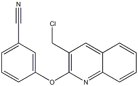 3-{[3-(chloromethyl)quinolin-2-yl]oxy}benzonitrile 结构式