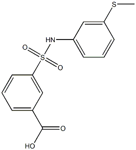 3-{[3-(methylsulfanyl)phenyl]sulfamoyl}benzoic acid 结构式