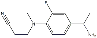 3-{[4-(1-aminoethyl)-2-fluorophenyl](methyl)amino}propanenitrile 结构式