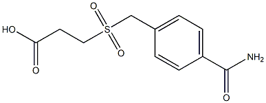 3-{[4-(aminocarbonyl)benzyl]sulfonyl}propanoic acid 结构式