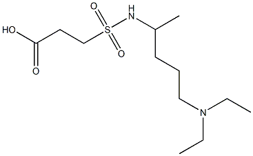 3-{[5-(diethylamino)pentan-2-yl]sulfamoyl}propanoic acid 结构式