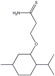 3-{[5-methyl-2-(propan-2-yl)cyclohexyl]oxy}propanethioamide 结构式
