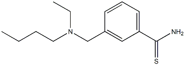 3-{[butyl(ethyl)amino]methyl}benzenecarbothioamide 结构式