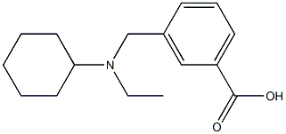 3-{[cyclohexyl(ethyl)amino]methyl}benzoic acid 结构式