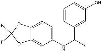 3-{1-[(2,2-difluoro-2H-1,3-benzodioxol-5-yl)amino]ethyl}phenol 结构式