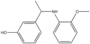 3-{1-[(2-methoxyphenyl)amino]ethyl}phenol 结构式