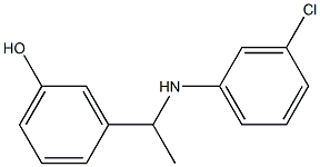 3-{1-[(3-chlorophenyl)amino]ethyl}phenol 结构式