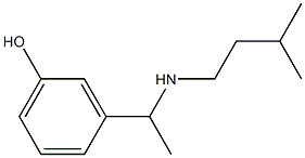 3-{1-[(3-methylbutyl)amino]ethyl}phenol 结构式