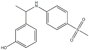 3-{1-[(4-methanesulfonylphenyl)amino]ethyl}phenol 结构式