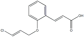 3-{2-[(3-chloroprop-2-en-1-yl)oxy]phenyl}prop-2-enoic acid 结构式