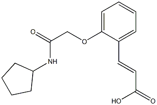 3-{2-[(cyclopentylcarbamoyl)methoxy]phenyl}prop-2-enoic acid 结构式