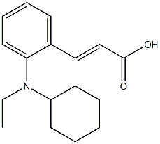 3-{2-[cyclohexyl(ethyl)amino]phenyl}prop-2-enoic acid 结构式