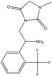 3-{2-amino-2-[2-(trifluoromethyl)phenyl]ethyl}-1-methylimidazolidine-2,4-dione 结构式