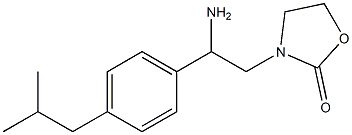 3-{2-amino-2-[4-(2-methylpropyl)phenyl]ethyl}-1,3-oxazolidin-2-one 结构式