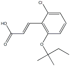 3-{2-chloro-6-[(2-methylbutan-2-yl)oxy]phenyl}prop-2-enoic acid 结构式