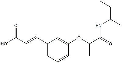 3-{3-[1-(butan-2-ylcarbamoyl)ethoxy]phenyl}prop-2-enoic acid 结构式