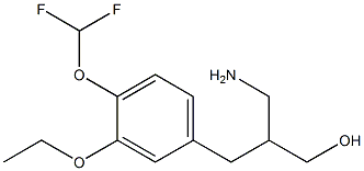 3-amino-2-{[4-(difluoromethoxy)-3-ethoxyphenyl]methyl}propan-1-ol 结构式