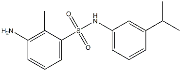 3-amino-2-methyl-N-[3-(propan-2-yl)phenyl]benzene-1-sulfonamide 结构式