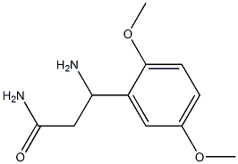 3-amino-3-(2,5-dimethoxyphenyl)propanamide 结构式