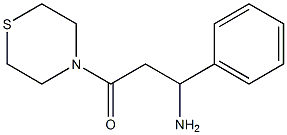 3-amino-3-phenyl-1-(thiomorpholin-4-yl)propan-1-one 结构式