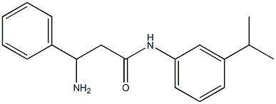 3-amino-3-phenyl-N-[3-(propan-2-yl)phenyl]propanamide 结构式