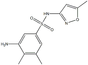 3-amino-4,5-dimethyl-N-(5-methyl-1,2-oxazol-3-yl)benzene-1-sulfonamide 结构式