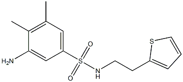 3-amino-4,5-dimethyl-N-[2-(thiophen-2-yl)ethyl]benzene-1-sulfonamide 结构式