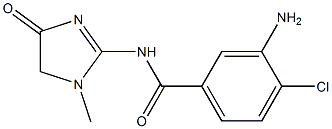 3-amino-4-chloro-N-(1-methyl-4-oxo-4,5-dihydro-1H-imidazol-2-yl)benzamide 结构式