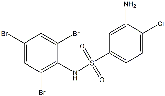 3-amino-4-chloro-N-(2,4,6-tribromophenyl)benzene-1-sulfonamide 结构式