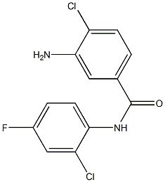 3-amino-4-chloro-N-(2-chloro-4-fluorophenyl)benzamide 结构式