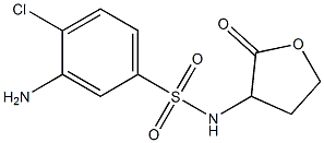 3-amino-4-chloro-N-(2-oxooxolan-3-yl)benzene-1-sulfonamide 结构式