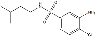 3-amino-4-chloro-N-(3-methylbutyl)benzene-1-sulfonamide 结构式
