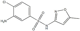 3-amino-4-chloro-N-(5-methyl-1,2-oxazol-3-yl)benzene-1-sulfonamide 结构式