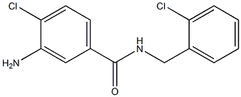 3-amino-4-chloro-N-[(2-chlorophenyl)methyl]benzamide 结构式