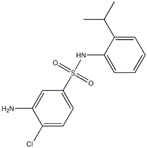 3-amino-4-chloro-N-[2-(propan-2-yl)phenyl]benzene-1-sulfonamide 结构式