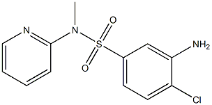 3-amino-4-chloro-N-methyl-N-(pyridin-2-yl)benzene-1-sulfonamide 结构式