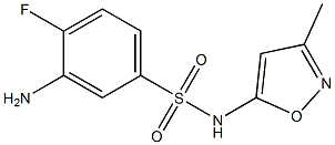 3-amino-4-fluoro-N-(3-methyl-1,2-oxazol-5-yl)benzene-1-sulfonamide 结构式