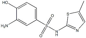 3-amino-4-hydroxy-N-(5-methyl-1,3-thiazol-2-yl)benzene-1-sulfonamide 结构式